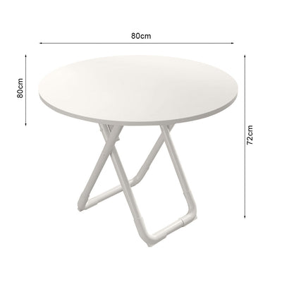 SOGA 2X 80cm White Modern Minimalist Table with Sleek Surface Stylish and Functional Design