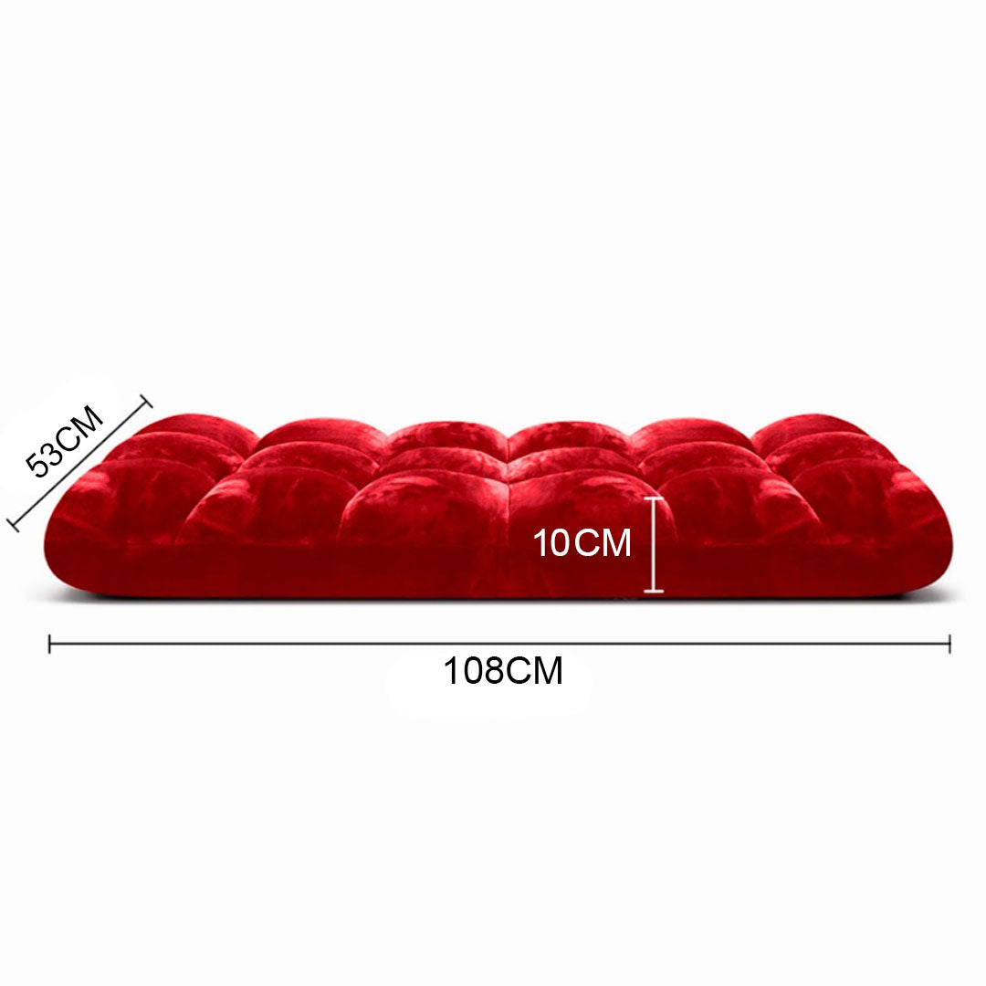 SOGA Floor Recliner Folding Lounge Sofa Futon Couch Folding Chair Cushion Red