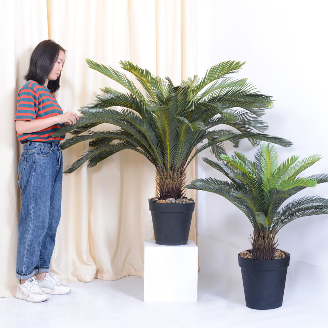 SOGA 4X 155cm Artificial Indoor Cycas Revoluta Cycad Sago Palm Fake Decoration Tree Pot Plant