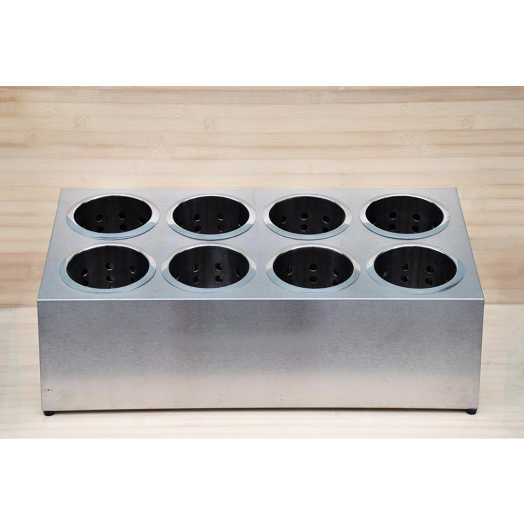 SOGA 18/10 Stainless Steel Commercial Conical Utensils Cutlery Holder with 8 Holes