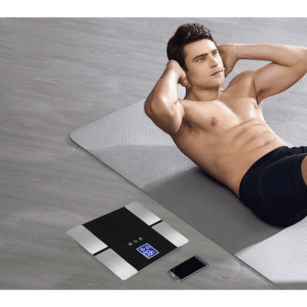 SOGA 2X Digital Electronic LCD Bathroom Body Fat Scale Weighing Scales Weight Monitor Black