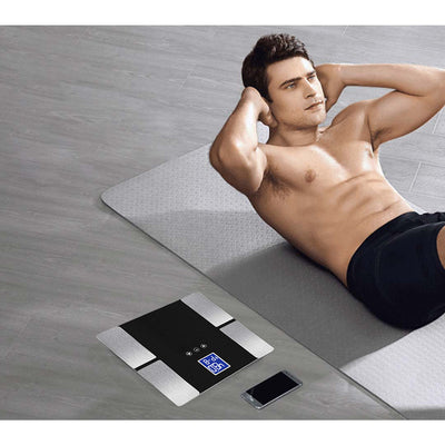 SOGA 2X Digital Electronic LCD Bathroom Body Fat Scale Weighing Scales Weight Monitor Black