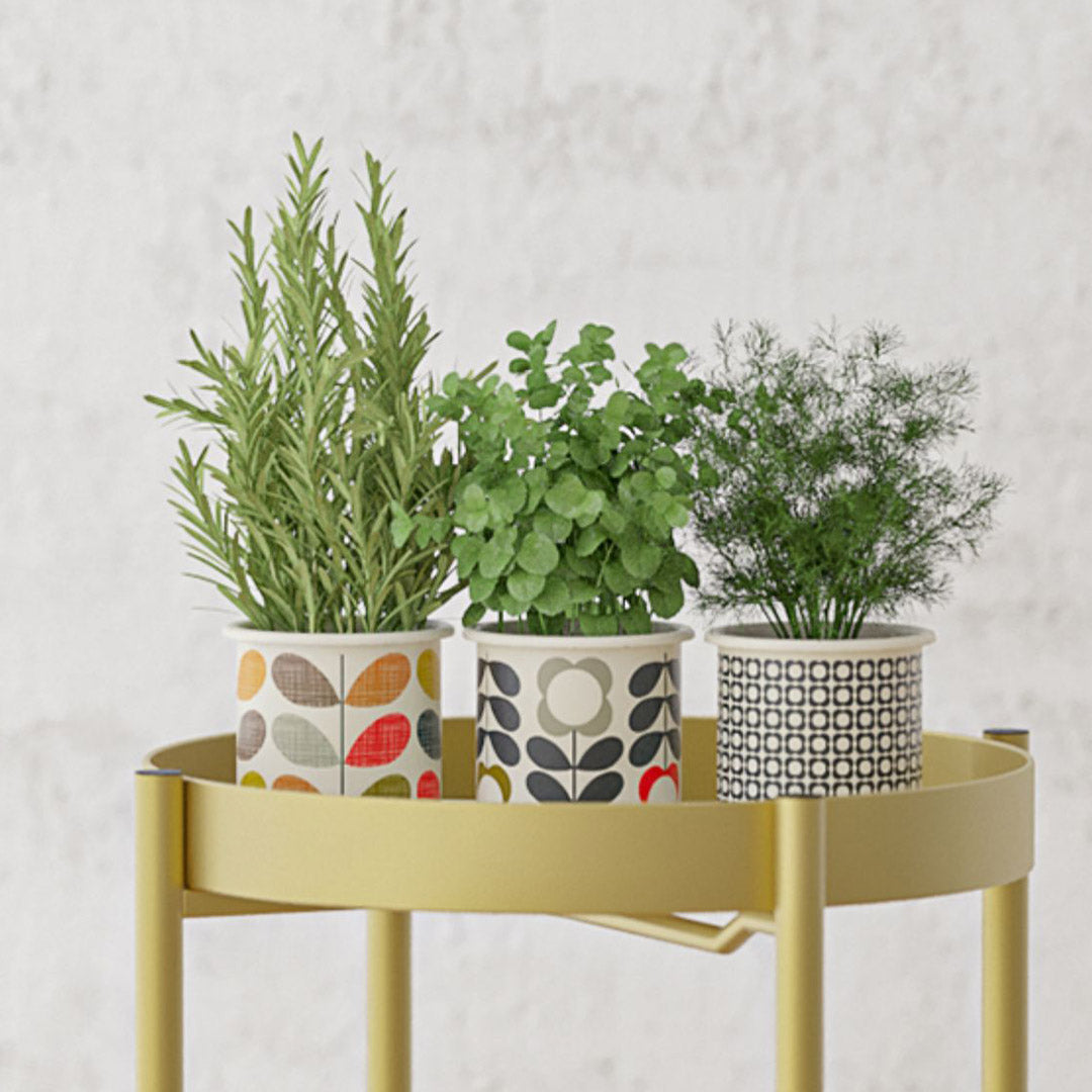 SOGA 2X 2 Layer 80cm Gold Metal Plant Stand Flower Pot Holder Corner Shelving Rack Indoor Display