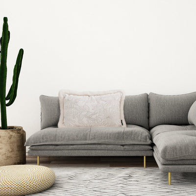 SOGA 30cm Romantic French Mosley Jacquard Pillow French Jungle Jacquard Raw Edge Waist Throw  Pillow