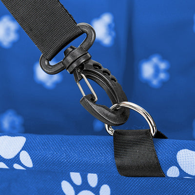 SOGA 2X Waterproof Pet Booster Car Seat Breathable Mesh Safety Travel Portable Dog Carrier Bag Blue
