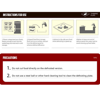 SOGA 2X Kitchen Fast Defrosting Tray The Safest Way to Defrost Meat or Frozen Food