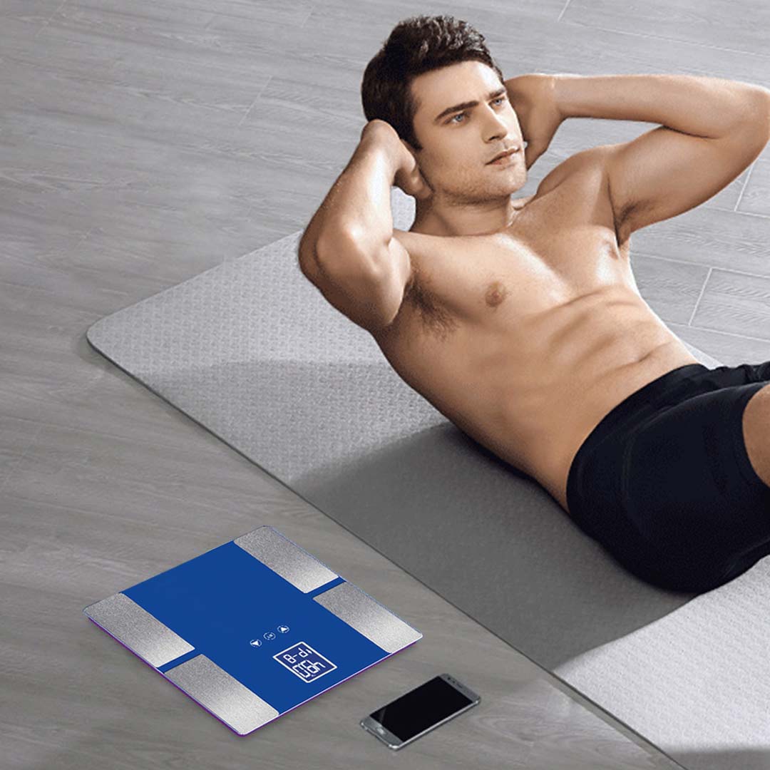 SOGA 2X Digital Electronic LCD Bathroom Body Fat Scale Weighing Scales Weight Monitor Blue