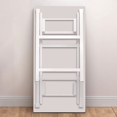 SOGA 2X 120x60x75cm White Foldable Computer Study Table Easy Assembly Desk No Chair