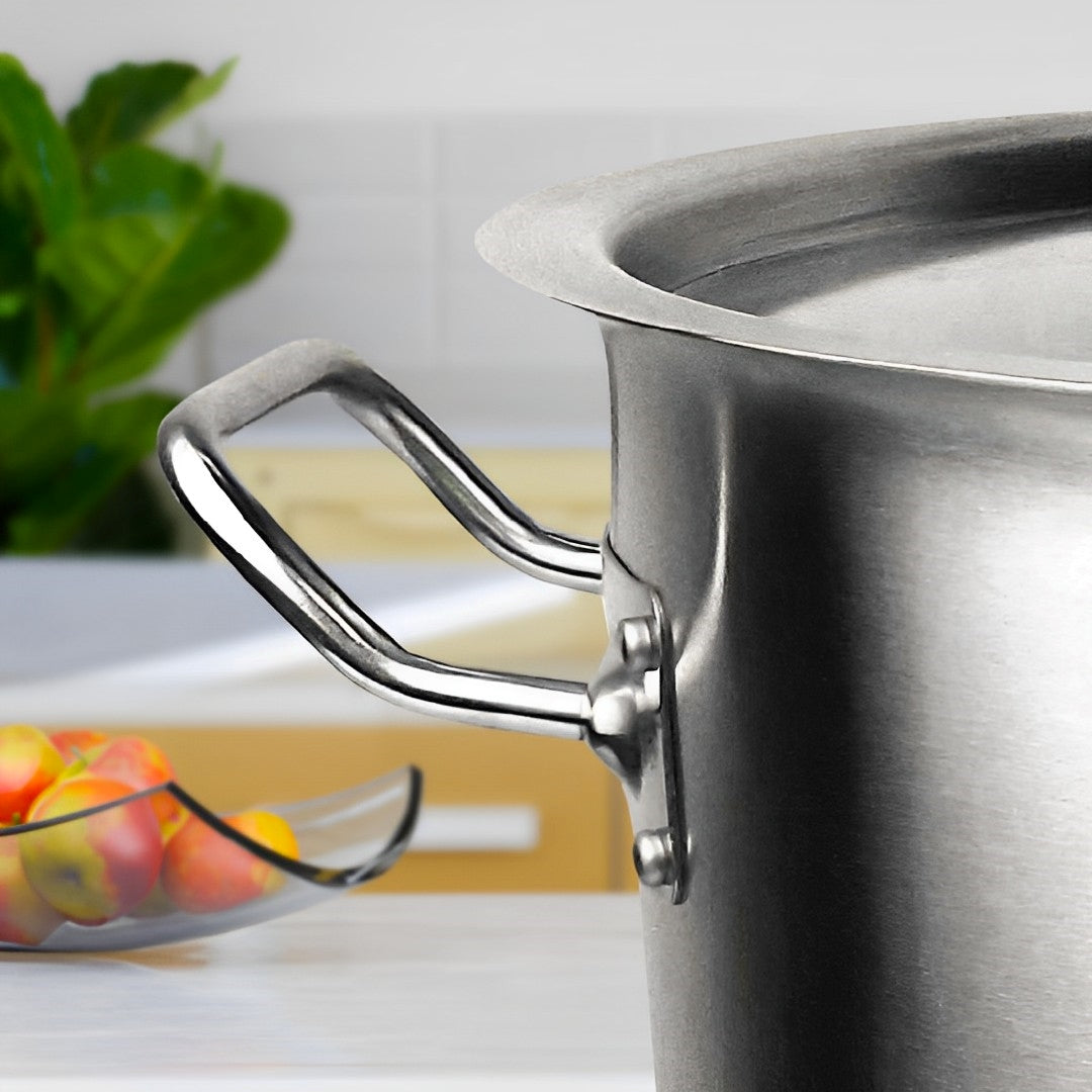 SOGA 32L Wide Stock Pot  and 98L Tall Top Grade Thick Stainless Steel Stockpot 18/10