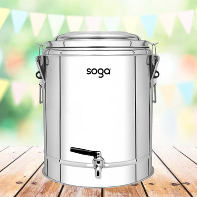 SOGA 50L Stainless Steel Insulated Stock Pot Hot & Cold Beverage Container