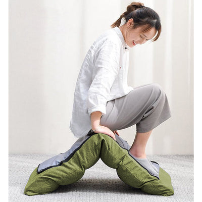 SOGA 2X Lounge Floor Recliner Adjustable Lazy Sofa Bed Folding Game Chair Yellow Green