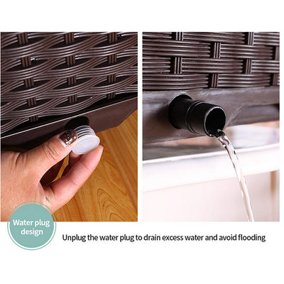 SOGA 2X 80cm Raised Planter Box Vegetable Herb Flower Outdoor Plastic Plants Garden Bed with Legs Deepen