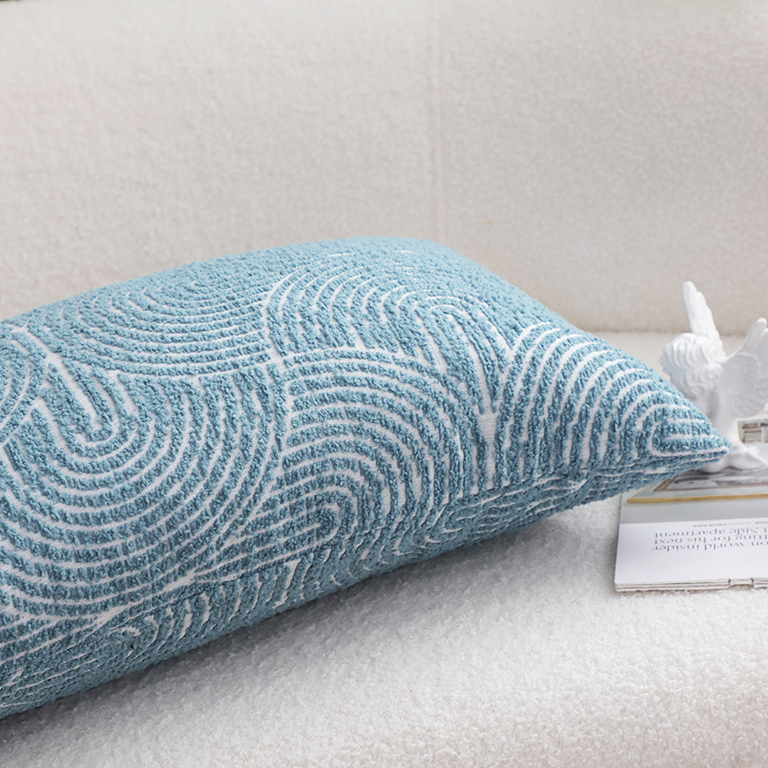 SOGA 2X 35cm Blue Throw Pillow Geometric Indoor and Outdoor Corded for Home Decor