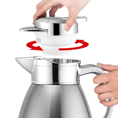 SOGA 2X 2.3L Silver Double-Wall vacuum with 2 layers stainless steel Construction Thermal Flask