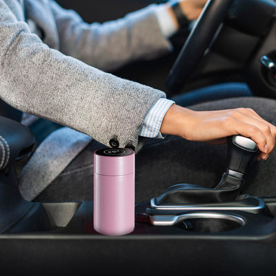 SOGA 2X 500ML Stainless Steel Smart LCD Thermometer Display Bottle Vacuum Flask Thermos Pink