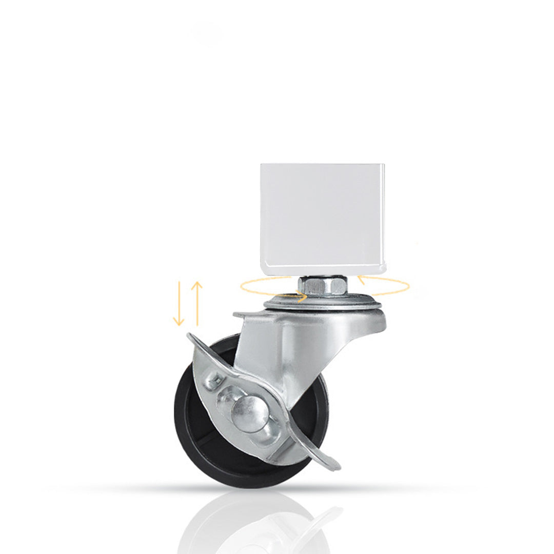 SOGA 2X 5 Tier Steel White Foldable Kitchen Cart Multi-Functional Shelves Storage Organizer with Wheels