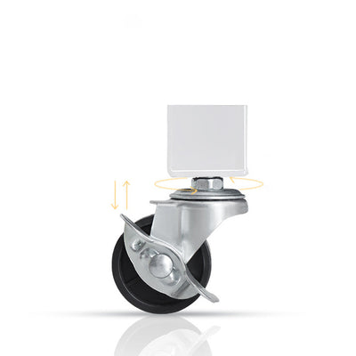 SOGA 2X 5 Tier Steel White Foldable Kitchen Cart Multi-Functional Shelves Storage Organizer with Wheels