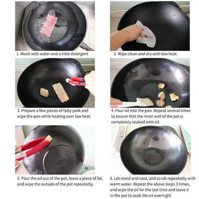 SOGA 2X 25cm Round Ribbed Cast Iron Frying Pan Skillet Steak Sizzle Platter with Handle