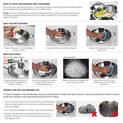 SOGA 25cm Top Grade Stockpot Lid Stainless Steel Stock pot Cover