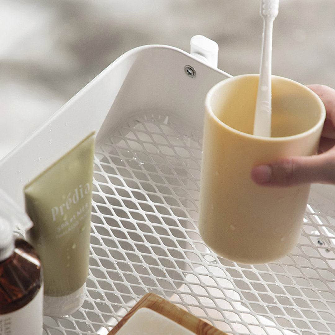 SOGA 2X 3 Tier Steel White Foldable Kitchen Cart Multi-Functional Shelves Storage Organizer with Wheel