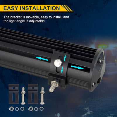 18 inch 252W Triple Row 7D Spot Flood Combo Beam LED Light Bar Waterproof LED Work Diving Lights for Off Road Jeep ATV AWD SUV 4WD 4x4 Pickup