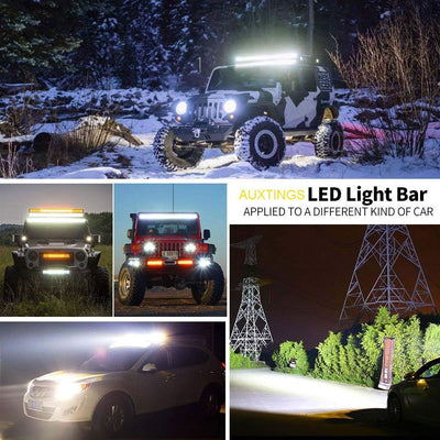 18 inch 252W Triple Row 7D Spot Flood Combo Beam LED Light Bar Waterproof LED Work Diving Lights for Off Road Jeep ATV AWD SUV 4WD 4x4 Pickup