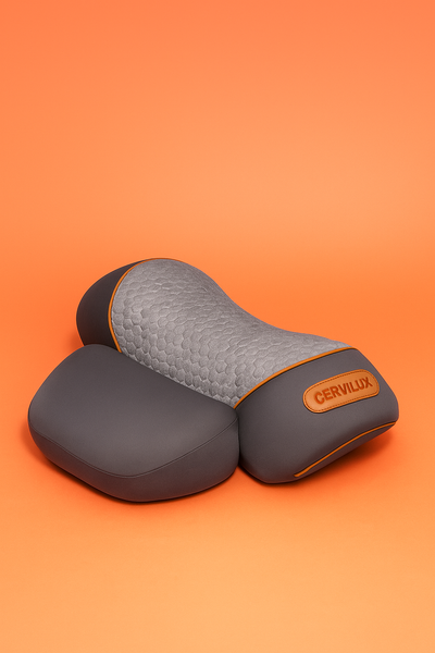 CerviLux™ Electric Massager Cervical Pillow Hot Compress Vibration Massage Neck Traction Relax Sleeping Memory Foam Pillow Spine Support