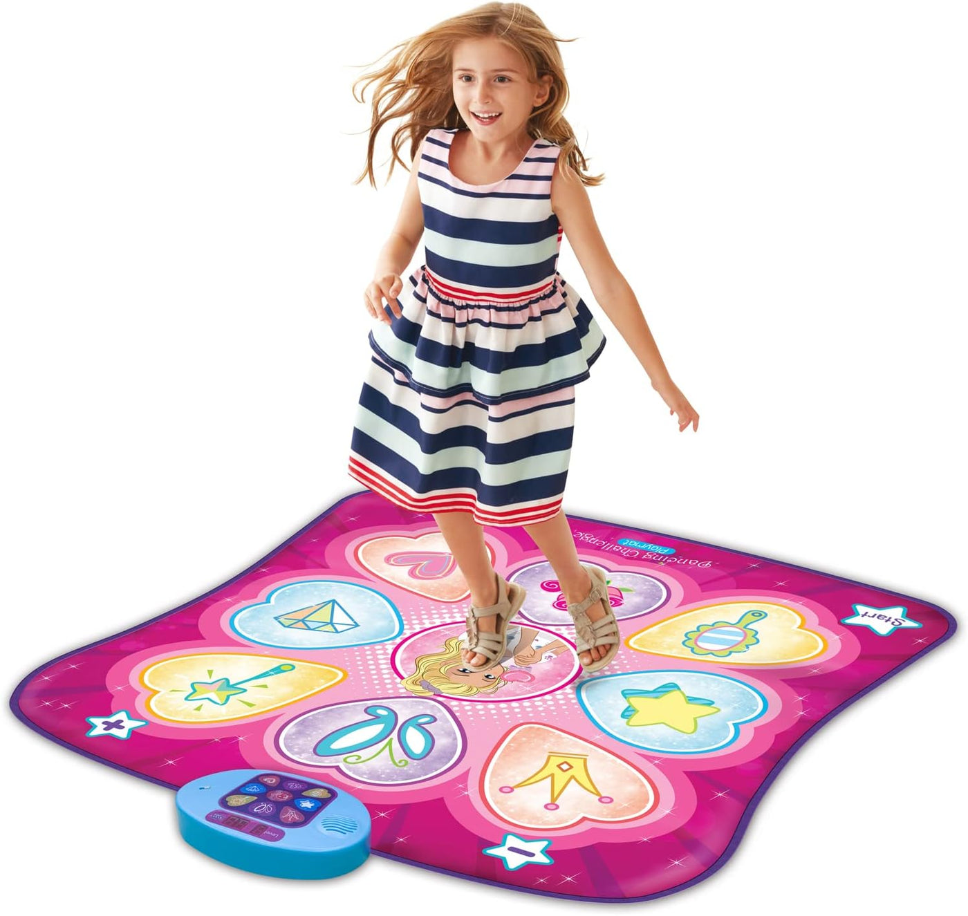 ZIPPY MAT Dance Mat, Kids Dancing Play Mat, Electronic Educational Toys for 3+ Years Old, Family Game with 4 Game Modes, AUX or Built-in Music, Adjustable Volume, Birthday Party Toys for Girls Boys