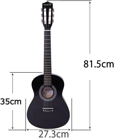 30 inch Classical Guitar Kits for Beginner Children's Wooden Guitar Adult Acoustic Guitar with Bag Capo Strap Picks Tuner 6 Nylon Strings