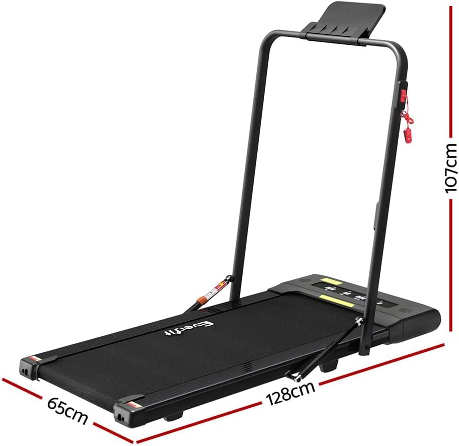 Everfit Walking Pad Under Desk Treadmill Electric Treadmills with 400mm Running Belt Exercise & Fitness Equipment Walking Running Jogging Machine with 14km/h Speed for Home Gym Training