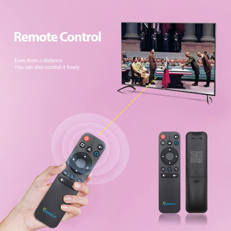 Remote Control, BT Voice with 6-axis Gyroscope, Supporting Full Button Infrared Learning, Suitable for PC/Android TV Box/TV Stick/Set-top Box/ (Batteries are not Included)