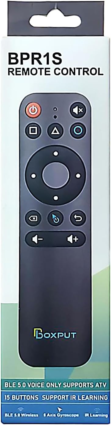 Remote Control, BT Voice with 6-axis Gyroscope, Supporting Full Button Infrared Learning, Suitable for PC/Android TV Box/TV Stick/Set-top Box/ (Batteries are not Included)