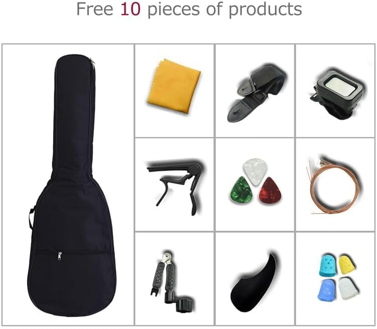 30 inch Classical Guitar Kits for Beginner Children's Wooden Guitar Adult Acoustic Guitar with Bag Capo Strap Picks Tuner 6 Nylon Strings