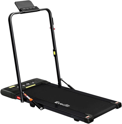 Everfit Walking Pad Under Desk Treadmill Electric Treadmills with 400mm Running Belt Exercise & Fitness Equipment Walking Running Jogging Machine with 14km/h Speed for Home Gym Training