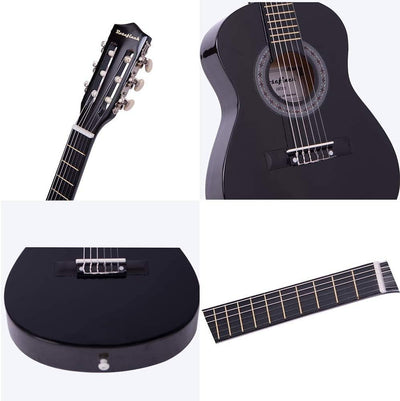 30 inch Classical Guitar Kits for Beginner Children's Wooden Guitar Adult Acoustic Guitar with Bag Capo Strap Picks Tuner 6 Nylon Strings