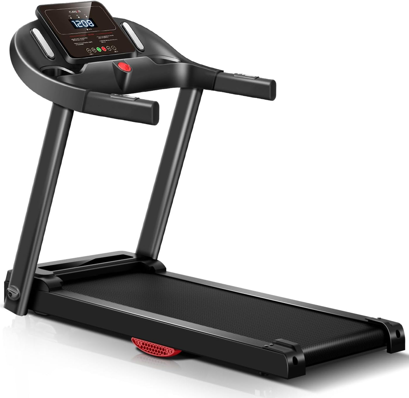 Folding Treadmill with Pulse Sensor, 2.5 HP Quiet Brushless Treadmills for Home, 12 KM/H, 120KG Capacity