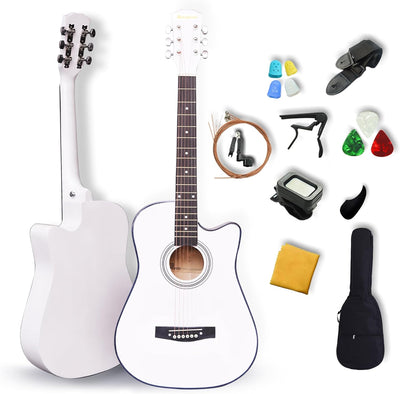 30 inch Classical Guitar Kits for Beginner Children's Wooden Guitar Adult Acoustic Guitar with Bag Capo Strap Picks Tuner 6 Nylon Strings