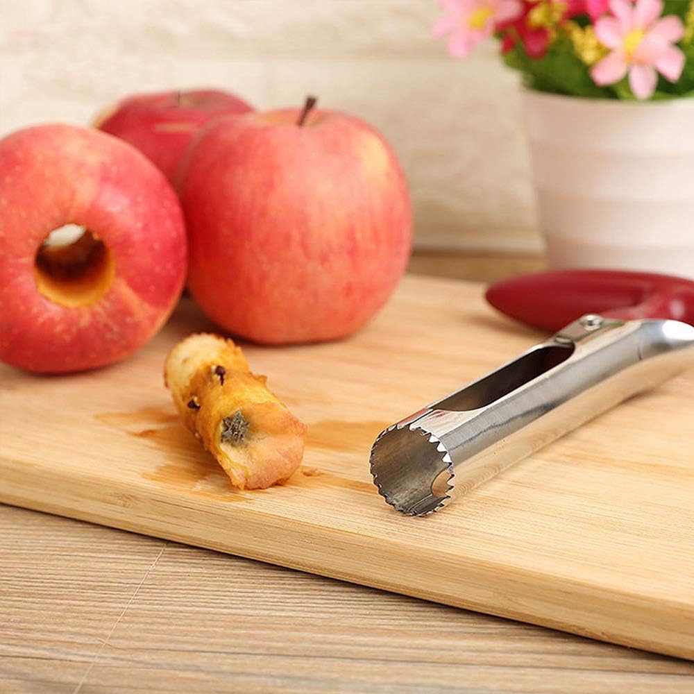 apple Corer, Stainless Steel Kitchen Gadget Tool Fruit Seeder Core Remover Fruit Vegetable Tools Apple Pear Corer Easy Twist Fruits Tools Core Seed Remover