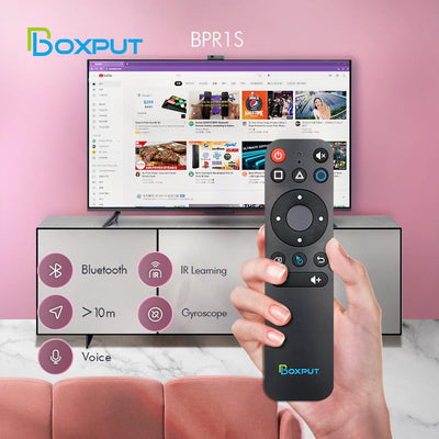 Remote Control, BT Voice with 6-axis Gyroscope, Supporting Full Button Infrared Learning, Suitable for PC/Android TV Box/TV Stick/Set-top Box/ (Batteries are not Included)