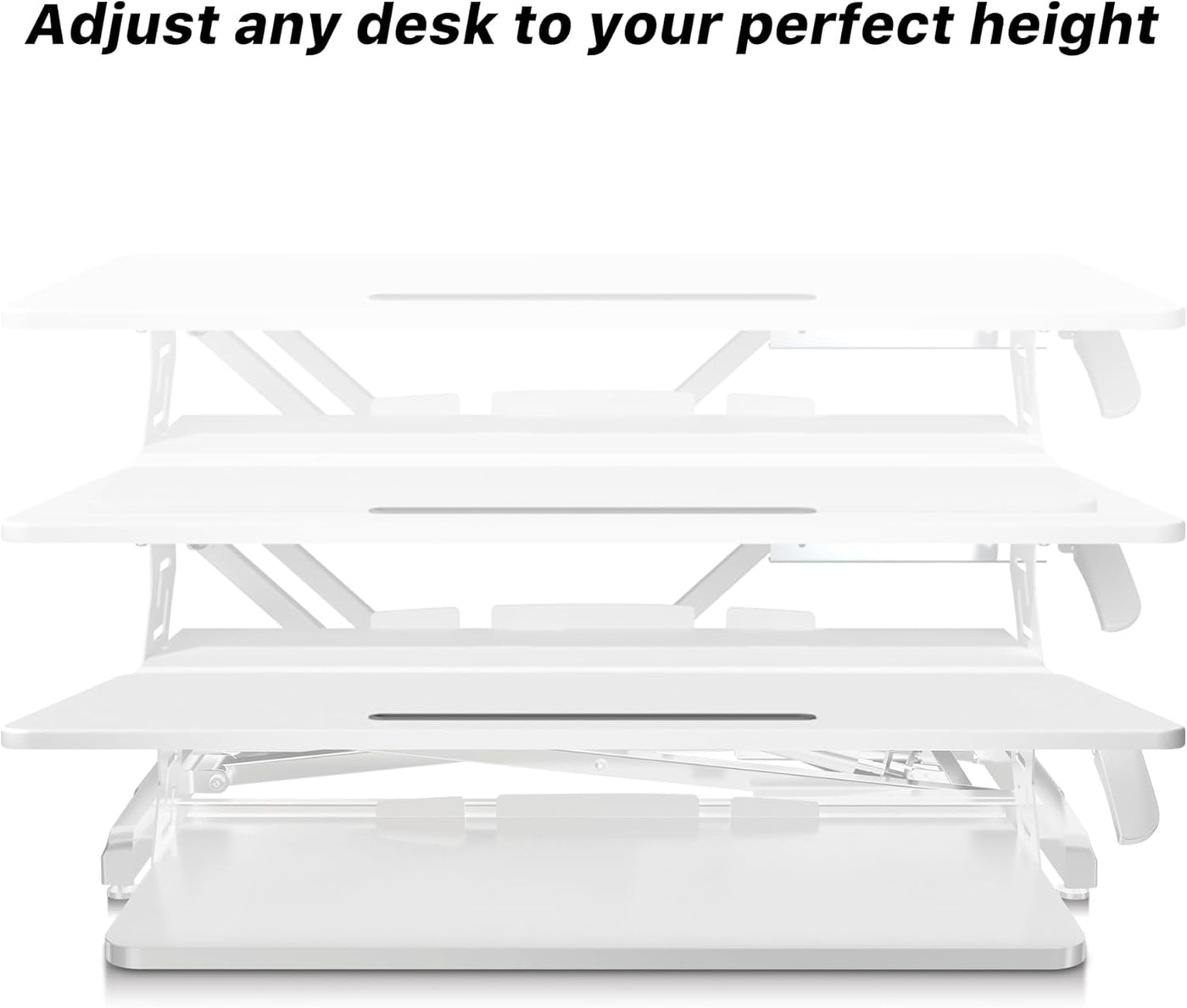 Altus Stand-Up Desk Converter 880mm Sit-to-Stand Tabletop Riser Workstation Black