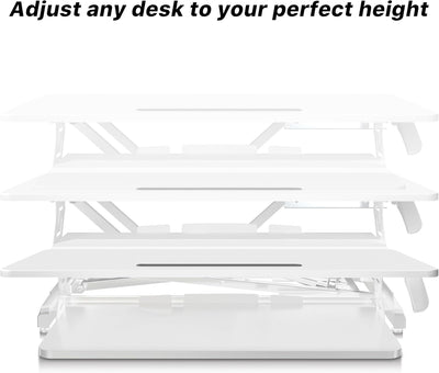 Altus Stand-Up Desk Converter 880mm Sit-to-Stand Tabletop Riser Workstation Black