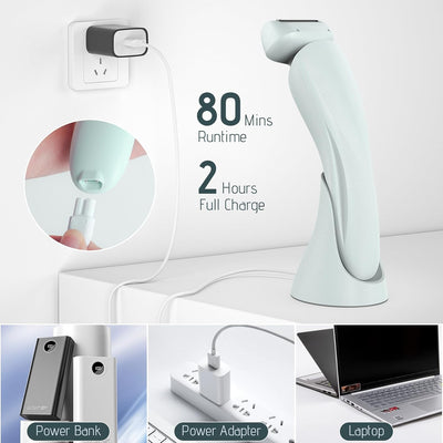 Lady Shaver, Silk Glide Razor, Electric Epilator Painless Hair Remover for Women, Bikini Trimmer for Home & Travel, 3 in 1 Electric Razor for Sensitive Skin, Wet & Dry Use, Rechargeable