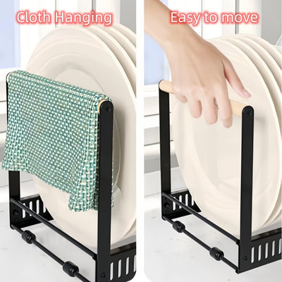 Pot Pan Organiser Rack For Cabinet, Pot Lid Organizer Pan Holder Rack with 3 DIY Methods, Cookware Rack for Kitchen Cupboard Pantry, Height and Position Adjustable, Stainless steel