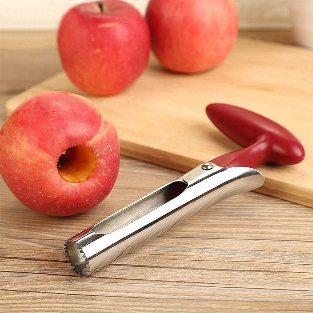 apple Corer, Stainless Steel Kitchen Gadget Tool Fruit Seeder Core Remover Fruit Vegetable Tools Apple Pear Corer Easy Twist Fruits Tools Core Seed Remover