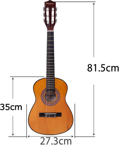 30 inch Classical Guitar Kits for Beginner Children's Wooden Guitar Adult Acoustic Guitar with Bag Capo Strap Picks Tuner 6 Nylon Strings