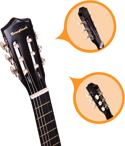 30 inch Classical Guitar Kits for Beginner Children's Wooden Guitar Adult Acoustic Guitar with Bag Capo Strap Picks Tuner 6 Nylon Strings