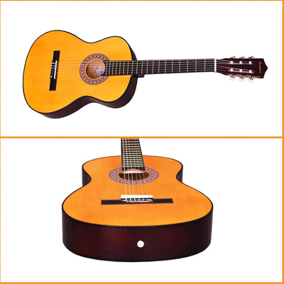 30 inch Classical Guitar Kits for Beginner Children's Wooden Guitar Adult Acoustic Guitar with Bag Capo Strap Picks Tuner 6 Nylon Strings