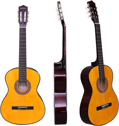 30 inch Classical Guitar Kits for Beginner Children's Wooden Guitar Adult Acoustic Guitar with Bag Capo Strap Picks Tuner 6 Nylon Strings
