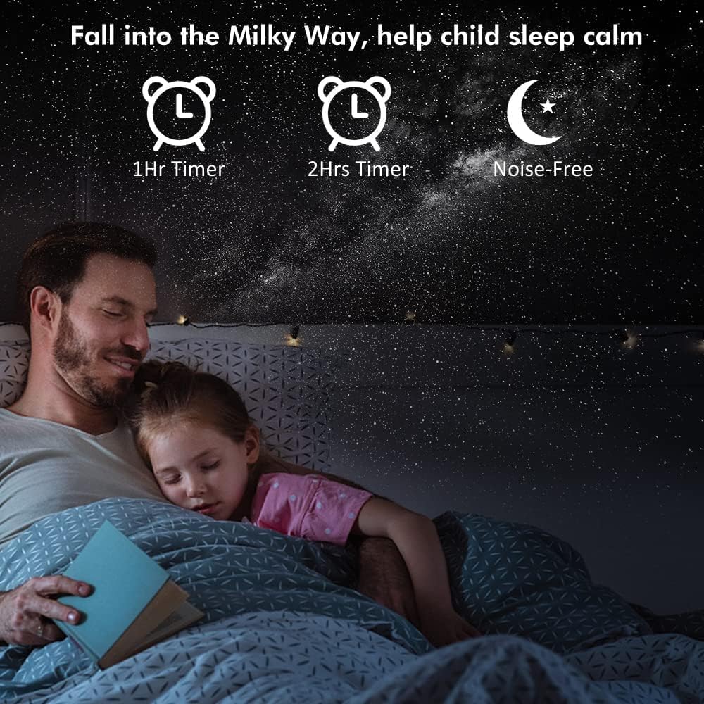 Galaxy Projector, Star Projector Starry Light with Music Player, 14 Colors Night Light with White Noise, Nebula,Timer & Remote Control for Gaming Room, Home Theater