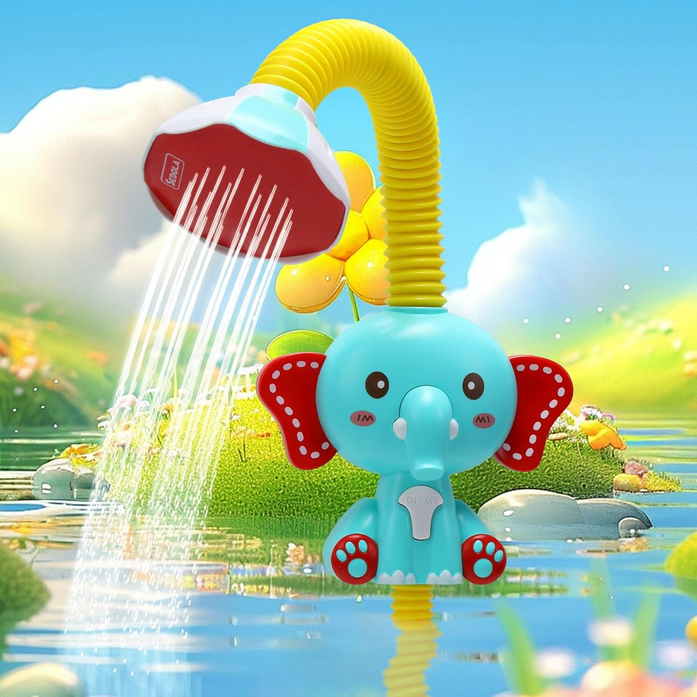 Bath Toys for Toddlers 1-3, Interactive Baby Bathtub with Spraying Water Feature,Cute Elephant Design,Shower Time Gifts for Boys and Girls